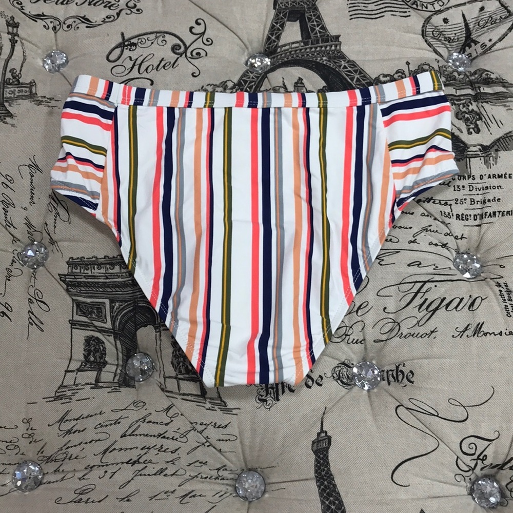 Splendid Line Up Striped High Waist Bikini Bottoms - Picture 7 of 7